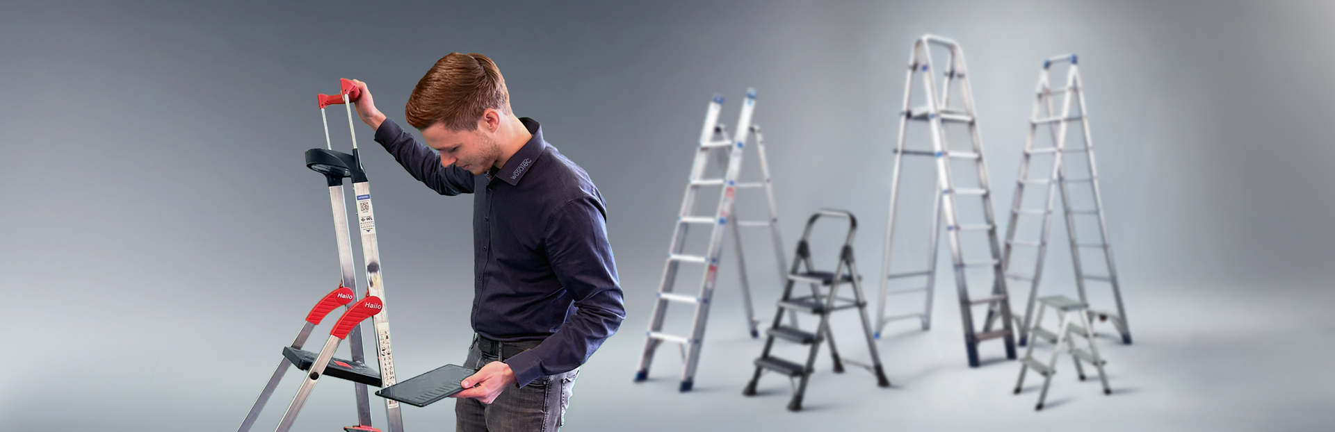 Prüfen von Leitern & Tritten mit der wosatec App Prüfen von Leitern & Tritten mit der wosatec App