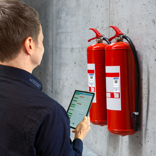 Prüfung von Feuerlöschern mit der wosatec App