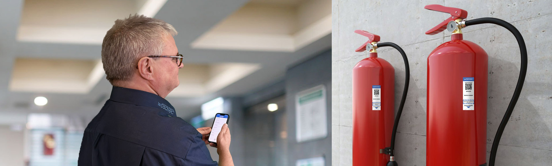 Prüfung von Feuerlöschern mit der wosatec App