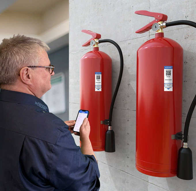 Prüfung von Feuerlöschern mit der wosatec App